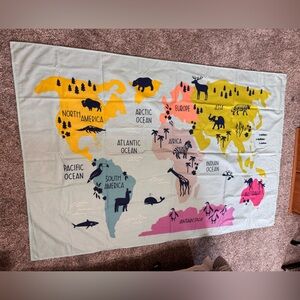 World Map Wall Tapestry